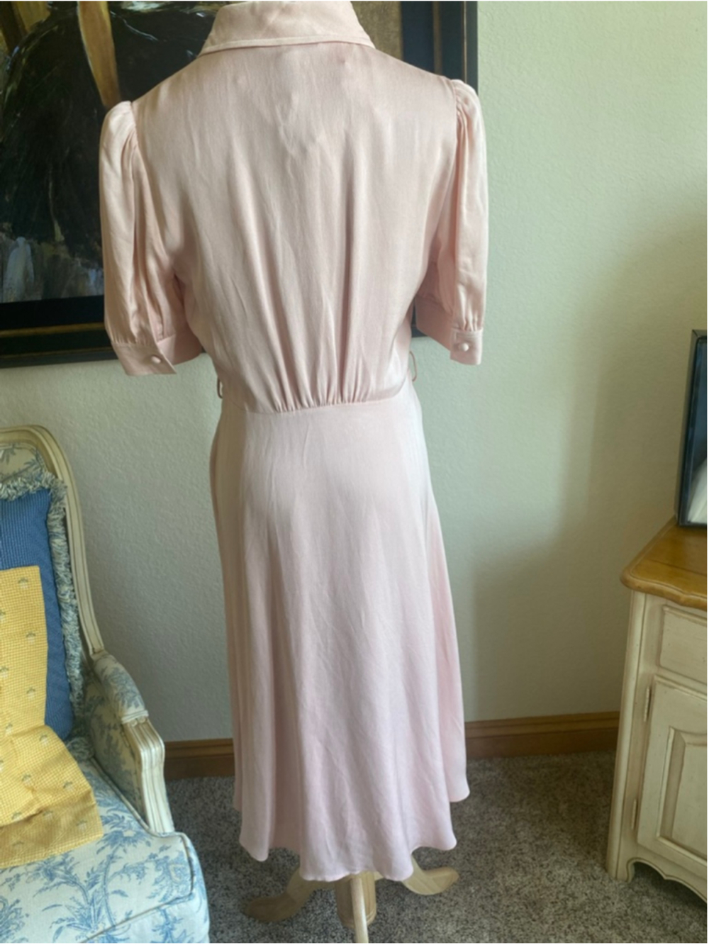NWT LK Bennett Pink Midi Dress Size 6 - Picture 5 of 9